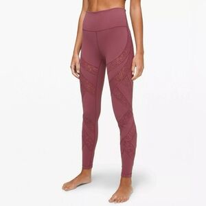 Lululemon | Lacey Dusty Rose Full Length High Waisted Leggings | size 8